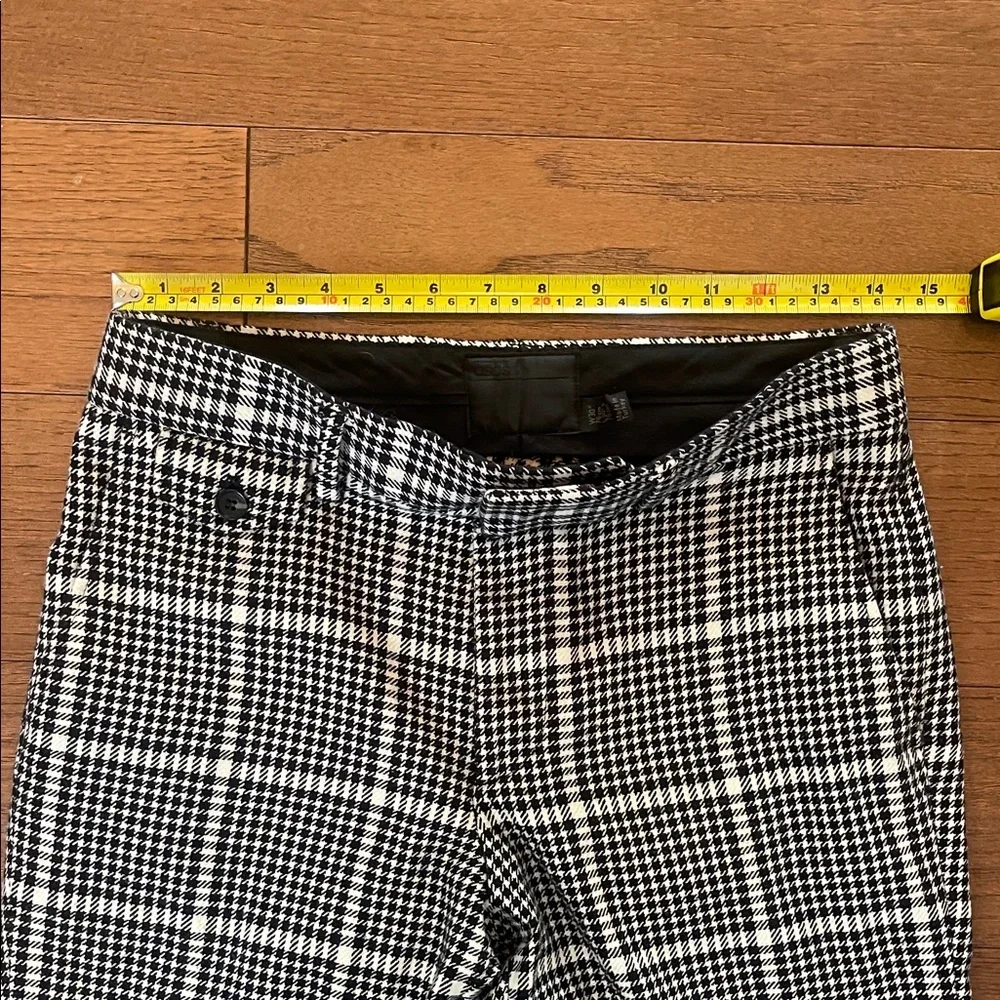 asos Black & White Plaid Tailored Slim Pants (Size:30x30)